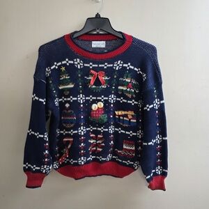 Sweater Loft Navy Blue Christmas Sweater No Size